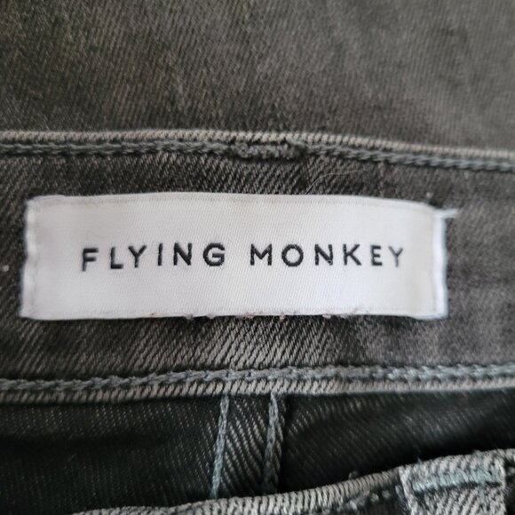 Buckle Flying Monkey Button Fly Women’s Sz 27 Black Denim Jeans, Skinny, Frayed - Picture 6 of 11